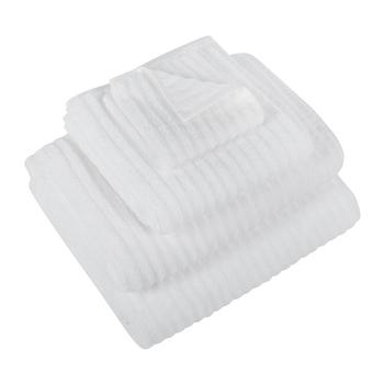 商品Aegean cotton ribbed towel white bath towel图片