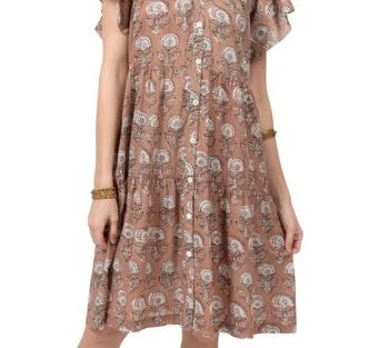 Uncle Frank | Block Floral Dress In Cocoa,商家Premium Outlets,价格¥741