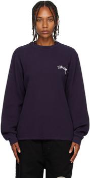 STUSSY | Purple Thermal Long Sleeve T-Shirt商品图片,额外8.5折, 独家减免邮费, 额外八五折