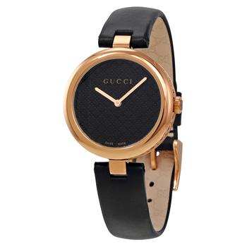 [二手商品] Gucci | Pre-owned Gucci Diamantissima Black Lacquered Dial Ladies Watch YA141401商品图片,5.4折