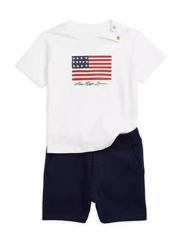 推荐Baby Boy's American Flag T-Shirt & Shorts Set商品