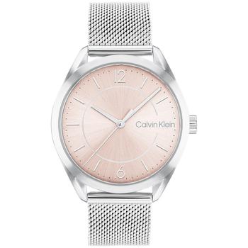 Calvin Klein | Women's Silver-Tone Stainless Steel Mesh Bracelet Watch 36mm商品图片,