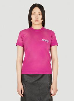 Balenciaga | Logo Print Crewneck T-Shirt in Pink商品图片,5.2折
