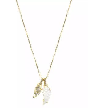 Unwritten | Crystal and Mother of Pearl Wing Pendant Necklace,商家Macy's,价格¥66