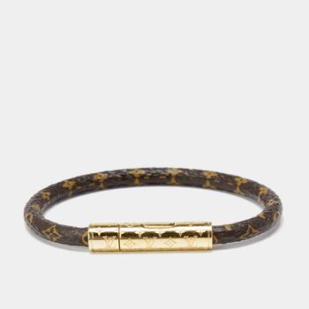 lv手链, [二手商品] Louis Vuitton | Louis Vuitton Brown Coated Canvas Confidential Bracelet商品图片 9.2折