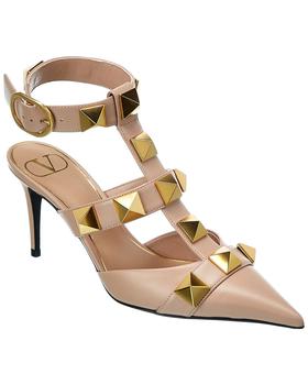 Valentino | Valentino Roman Stud 80 Leather Ankle Strap Pump商品图片,7.8折