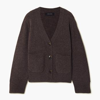 Lisa Yang | Danni Cashmere Cardigan - Wood商品图片,满$175享9折, 满折