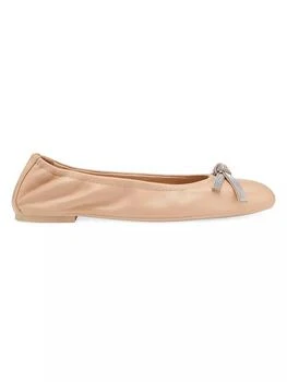 推荐Bow Leather Ballet Flats商品