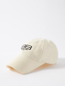 巴黎世家帽子价格, Balenciaga | BB embroidered-logo cotton-twill baseball cap商品图片 