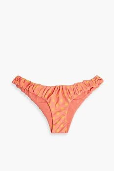 CAROLINE CONSTAS | Dorit gathered polka-dot low-rise bikini briefs,商家THE OUTNET US,价格¥375