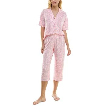 Derek Heart | Women's 2-Pc. Cropped Printed Pajamas Set,商家Macy's,价格¥383
