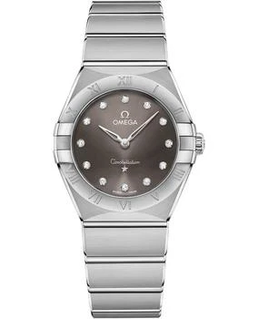 推荐Omega Constellation Manhattan Quartz 28mm Grey Dial Diamond Stainless Steel Women's Watch 131.10.28.60.56.001商品