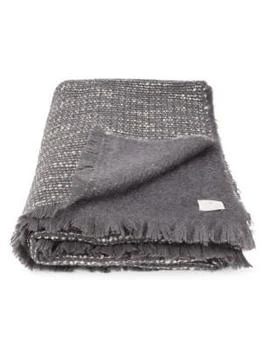 推荐Seville Metallic Bouclé Wool & Mohair Throw Blanket商品