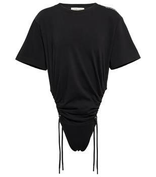 商品Y/Project | Ruched cotton jersey bodysuit,商家MyTheresa,价格¥2124图片