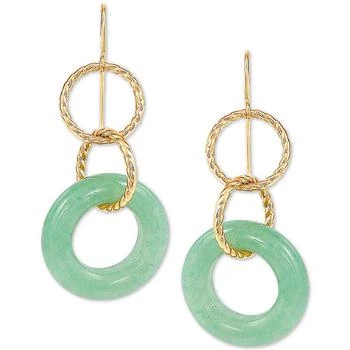 Macy's | Jade Multi-Ring Drop Earrings in 10k Gold,商家Macy's,价格¥786