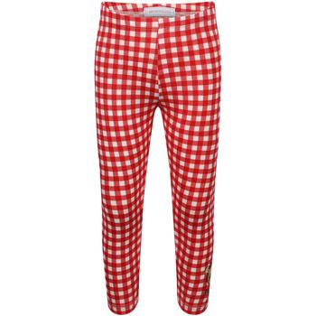 推荐Checkered logo leggings with teddy print in red and white商品