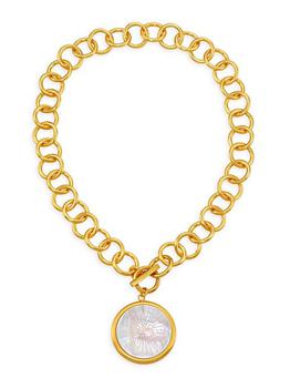 商品24K-Gold-Plated & Mother-Of-Pearl Pendant Necklace图片