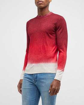 Kiton | Men's Cashmere-Silk Ombré Crewneck Sweater商品图片,