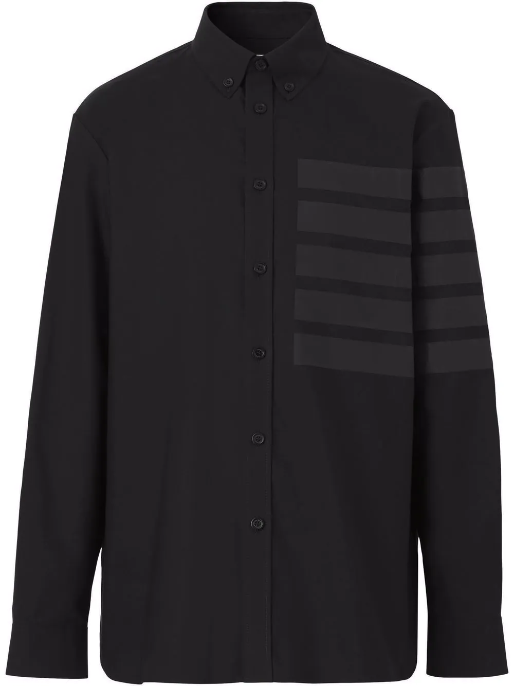 burberry衬衫图片, Burberry | BURBERRY 男士黑色印花压花棉质衬衫 8050369商品图片 独家减免邮费
