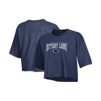 CHAMPION | Women's Heather Navy Penn State Nittany Lions Boyfriend Cropped T-shirt 