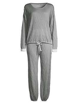 推荐The Malibu 2-Piece Crinkle Jersey Sweatshirt & Sweatpants Set商品