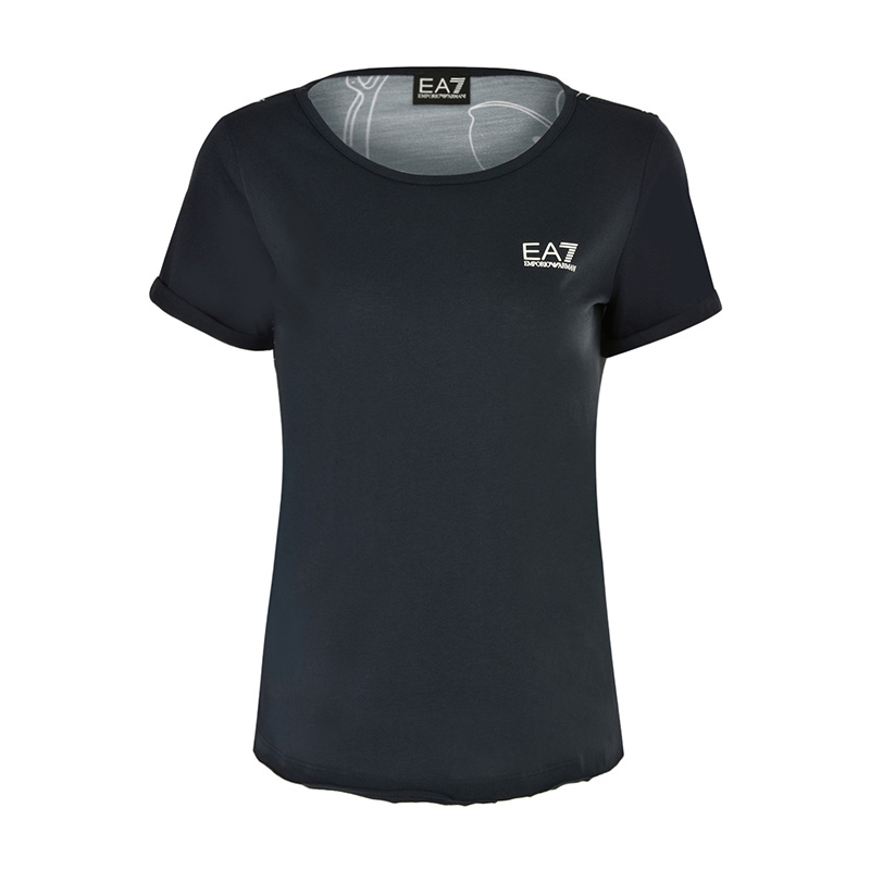Emporio Armani | Emporio Armani 安普里奥 阿玛尼 女士黑色印花棉质短袖T恤 3ZTT73-JE2Z-1554商品图片,独家减免邮费