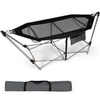 QuikFurn | Black Portable Camping Foldable Hammock with Stand and Carry Case,商家Premium Outlets,价格¥1408