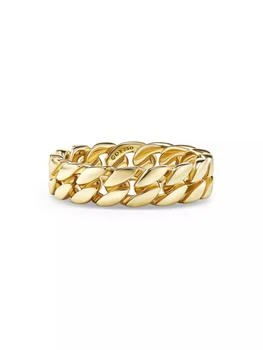 David Yurman | Curb Chain Band Ring in 18K Yellow Gold, 6MM,商家Saks Fifth Avenue,价格¥19877