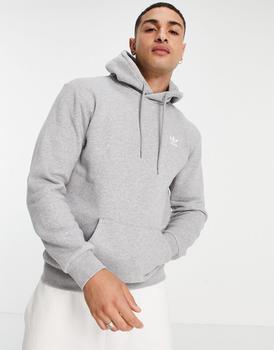 essentials hoodie, Adidas | adidas Originals essentials hoodie with small logo in grey heather商品图片 