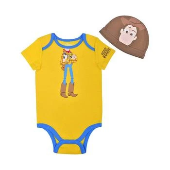 Children's Apparel Network | Baby Boys and Girls Yellow Toy Story Woody Bodysuit and Hat Set,商家Macy's,价格¥118