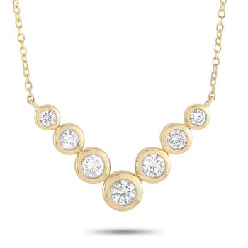 商品14K Yellow Gold 0.50 ct Diamond Pendant Necklace图片