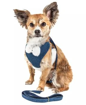 Pet Life | Luxe 'Pom Draper' 2-in-1 Adjustable Dog Harness Leash with Pom-Pom Bowtie,商家Macy's,价格¥322