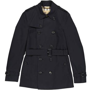 burberry风衣, Burberry | Mens The Chelsea Short Double-breasted Trench Coat In Navy商品图片 7折