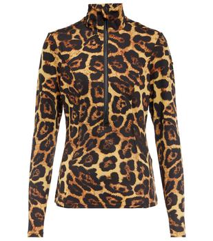 Goldbergh | Leona jaguar-print mockneck ski top商品图片,