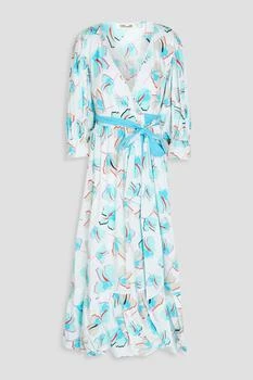 Diane von Furstenberg | Roxanna printed cotton-blend poplin midi wrap dress 3折×额外8折x额外9.5折, 额外八折, 额外九五折