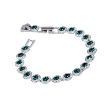 商品Swarovski Angelic Rhodium Plated And Crystal Tennis Bracelet 5646735,商家Shopworn,价格¥456图片