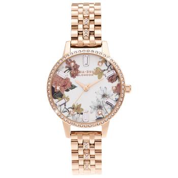 Olivia Burton | Women's Sparkle Floral Rose Gold-Tone Bracelet Watch 30mm商品图片,7折