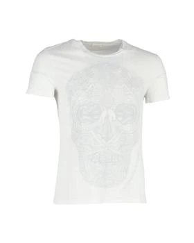 Alexander McQueen | Alexander McQueen Skull Print T-Shirt in White Cotton 2.5折, 独家减免邮费