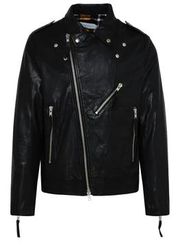 Bully | Black Genuine Leather Jacket,商家Italist,价格¥3036