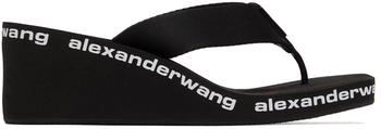 Alexander Wang | Black AW Wedge Flip Flop Sandals商品图片,