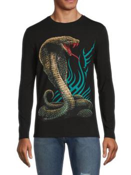 推荐Embellished Snake Graphic Tee商品