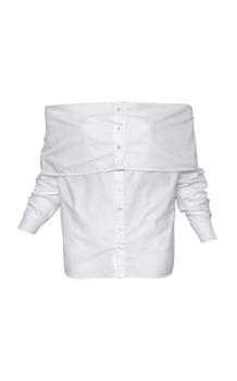 推荐Andres Otalora - Women's Amal Off-The-Shoulder Cotton Blouse - White - US 0 - Moda Operandi商品