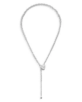 Gucci | Sterling Silver Trademark Heart Lariat Necklace, 24",商家Bloomingdale's,价格¥5538