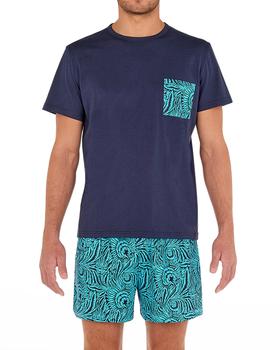 HOM | Men's Matching Cotton Short Pajama Set商品图片,7.4折