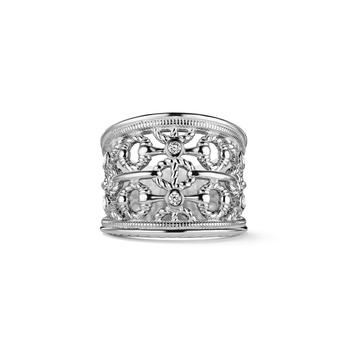 商品Judith Ripka | Vienna Diamond Wide Band Ring,商家Lord & Taylor,价格¥4651图片