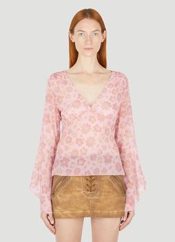 商品Guess USA | Floral Chiffon Blouse in Pink,商家LN-CC,价格¥280图片