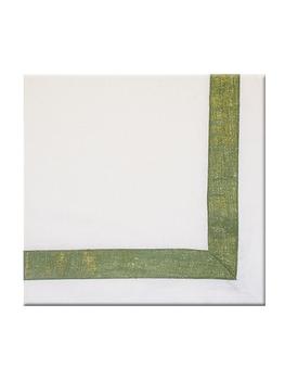 商品Nomi K | Shimmer Border Linen Napkin Set of 4,商家Saks Fifth Avenue,价格¥1329图片