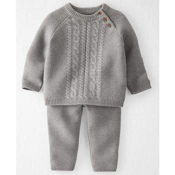 Carter's | Baby Boys and Baby Girls Organic Cable-Knit Sweater and Pants, 2 Piece Set 额外7折, 额外七折