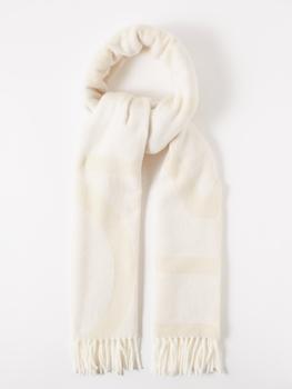 Totême | Monogram-jacquard wool scarf商品图片,