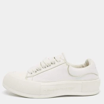 Alexander McQueen | Alexander McQueen White Leather Deck Plimsoll Lace Up Sneakers Size 39,商家The Luxury Closet,价格¥3222